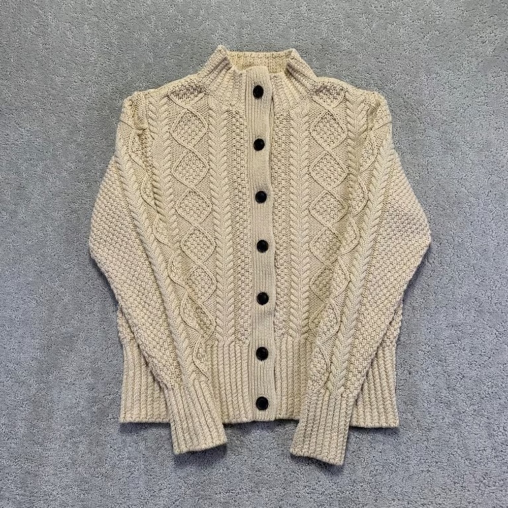 Signature Cable Knit Cardigan - Cream